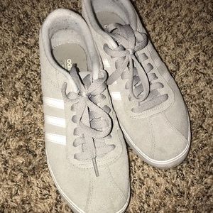 Adidas tennis shoes grey